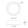 thumbnail image 5 of C Cattleya 16 in. Black and Wood Finish Dimmable 3000K 4000K 5000K LED Flush Mount Ceiling Light, 5 of 5