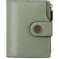 thumbnail image 1 of GHSDFBB Small Wallet for Women Genuine Leather Bifold Compact RFID Blocking Small Womens Wallet, AT-Light green, Compact (5206), 1 of 6