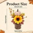 thumbnail image 4 of Goowood Artificial Fall Potted Plant Autumn Arrangement with Sunflower Pumpkin Maple Leaves Woven Pot Table Centerpiece for Thanksgiving Home Decor, 4 of 6