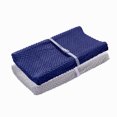 thumbnail image 2 of Funda para cambiador - Fundas para cambiador de felpa ultrasuaves con lunares minky Fundas para cambiador transpirables Sábanas para cambiador que se pueden limpiar (gris azul), 2 of 5