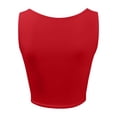 thumbnail image 6 of Kureaily Women Solid Sleeveless Strappy Crop Tank Tops Square Neck Workout Fitness Casual Basic Cropped Vest Streetwear Basic Camisole Shirts, 6 of 6