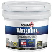 Bright White, Zinsser WaterTite-LX Ultra Matte Mold and Mildew-Proof Waterproofing Paint, 3 Gallon, 1 Pack
