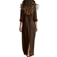 thumbnail image 4 of Gytharion Women's Flowy Maxi Dresses Lapel Long Sleeve Front Slit Dresses Loose Elegant Casual Shirt Dresses, 4 of 7