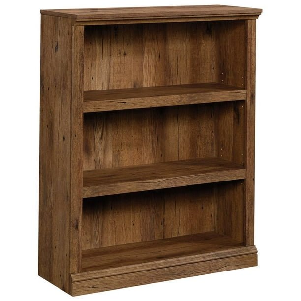Sauder Misc Storage Contemporary 3 Shelf Wood Bookcase In Vintage Oak