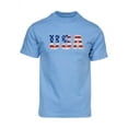 thumbnail image 1 of Mens USA Flag Font Short-Sleeve T-Shirt - Light Blue - Small, 1 of 1