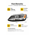 thumbnail image 3 of Faro Jetta A6 Izq 2010 2012 2013 2014 2015 2016 2017 2018, 3 of 8
