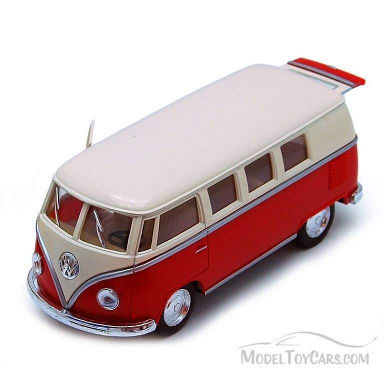 1962 Volkswagen Classical Bus, Red - Kinsmart 5377D - 1/32 scale