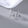 thumbnail image 4 of Solid 925 Sterling Silver Snake Cuff Earrings No Piercing Wraps for Women Teens Snake Clip On Earrings Crawler, 4 of 7