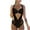 Black, variant on Tejiojio Women's Siamese Sexy V-Neck Solid Swimwear Halter Neck One-piece Swimsuit