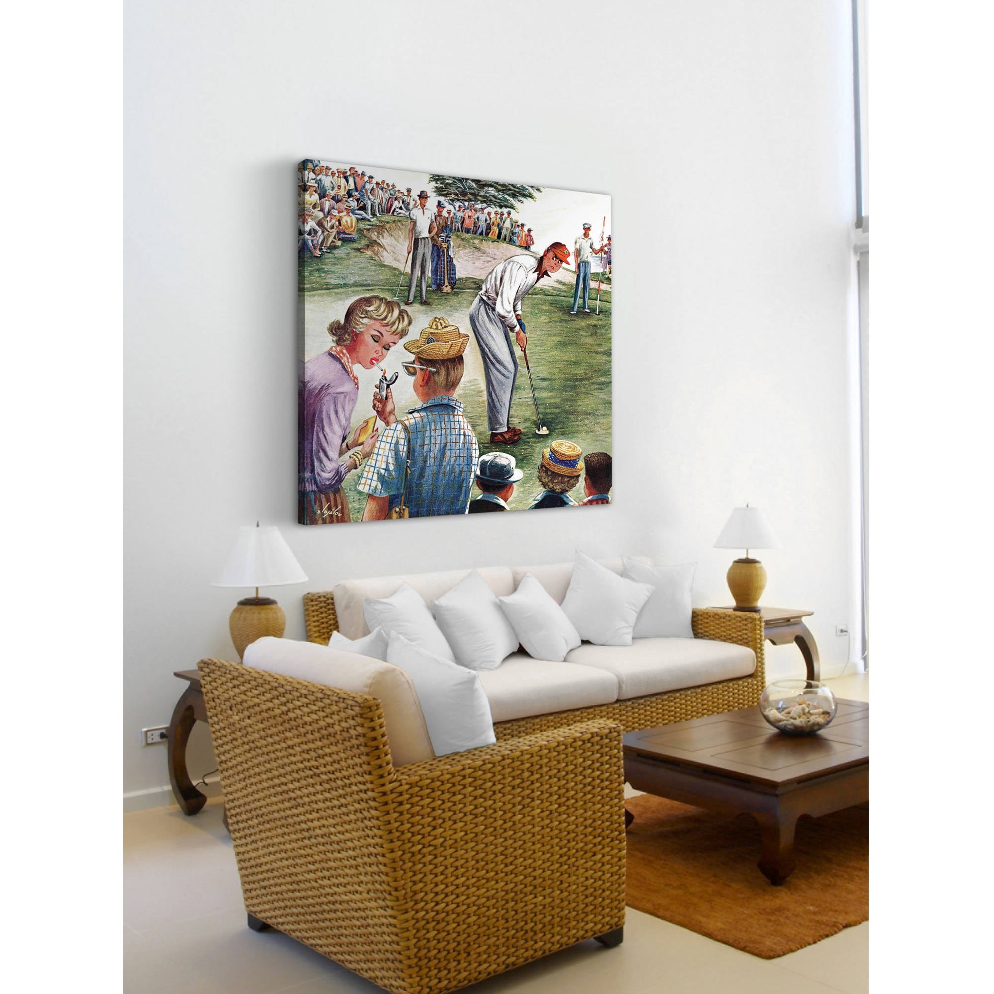 Marmont Hill Distracted Pro Golfer by Constantin Alajalov Painting Print on Canvas