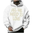 thumbnail image 3 of Zylarhe Men's Fashion Casual Digital Letter Print Hooded Long Sleeve Hooded Sweater Top Mens Hoodies Graphic, 3 of 4