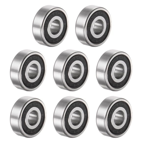 Uxcell 604-2RS Deep Groove Ball Bearings 4x12x4mm Chrome Steel ABEC1 Z2 8 Pack
