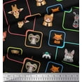 thumbnail image 3 of Soimoi Black Viscose Chiffon Fabric Animals Face Print Fabric by the Yard 42 Inch Wide, 3 of 3