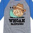thumbnail image 3 of Instant Message - Whoah Partner Snail - Toddler & Youth Raglan Graphic T-Shirt, 3 of 5