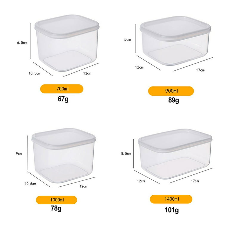 Microwave Safe Clear Plastic Containers with Lids Takeaway Food Packaging