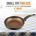 thumbnail image 2 of NutriChef 8'' Small Fry Pan - Non-Stick Cookware with Metallic Ridge-Line Pattern, 2 of 3