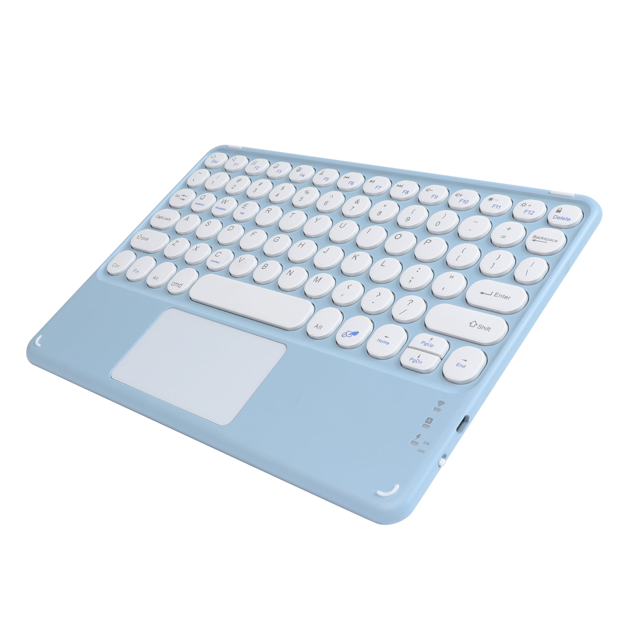 PloutoRich 10 inch Bluetooth Keyboard with Touchpad, 78 Keys Magnetic Wireless Keyboard, Ultra-Slim Rechargeable Wireless Keyboard for Laptop Tablet Computer