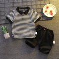 thumbnail image 1 of Conjunto de polo para niños, camiseta de manga corta de moda, ropa de verano para niños, conjunto deportivo de dos piezas, 1 of 5