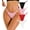 #2 4pack Black/White/Pink/Red, variant on 4 Pack Women's Lace Hollow Out G-String Thongs T-Back Low Waist Floral Breathable Cheeky Panties
