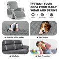 thumbnail image 3 of Funda Impermeable Antideslizante para Sillón Reclinable TAOCOCO Gris Claro, 3 of 7