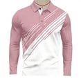 thumbnail image 6 of Golf Shirts for Men Long Sleeve Tshirts Shirt Mens Business Casual Color Block Pullover Button Collared Breathable Athletic Workout Tees Tops, 6 of 6