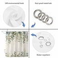thumbnail image 3 of Sage Green Shower Curtain Set - Standard 72" x 72" Washable Bathtub Curtain with 12 Hooks, Eucalyptus Leaves Waterproof Fabric Stall Shower Curtains for Bathroom/Bathtub Décor, 3 of 6