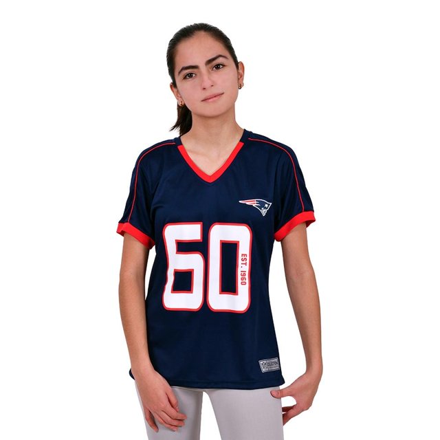 Playera Mujer NFL Talla EX Azul Patriots