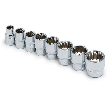 UPC: 0802090152030 | TITAN 15203 8Pc Sae Dr Spline Socket Set .31 in.-.75 in.