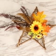 thumbnail image 3 of de girasol artificial Vid de girasol Flores artificiales con hojas Decoración de - Amarillo, Estrellas / Pentagrama 40x30cm, 3 of 9