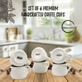 thumbnail image 2 of Bacimi Mini Ceramic Coffee Mugs Set of 6 / 3oz / 90ML - Small Drinking Cups with Handle - Dishwasher & Microwave Safe - Diner Style Modern Mugs for Coffee, Tea, Espresso, Cocoa, Milk & Latte - White, 2 of 7