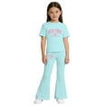 thumbnail image 3 of Kiijoy Big Girls Outfits New York Print Short Sleeve T Shirt Flared Pants Set, Sizes 7-8, 3 of 3