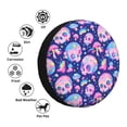 thumbnail image 4 of Goofa colorful Skull mushroom rainbow Pattern Universal Tire Cover for Jeep, SUV, Truck, and Trailer – Waterproof, UV-Resistant,Easy to Install, Fits 14"-17" Tires-16 inch, 4 of 6
