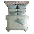 thumbnail image 3 of Teesa 9pc Queen Comforter Set, Shams, Blue and Gold Woven, 3 of 6