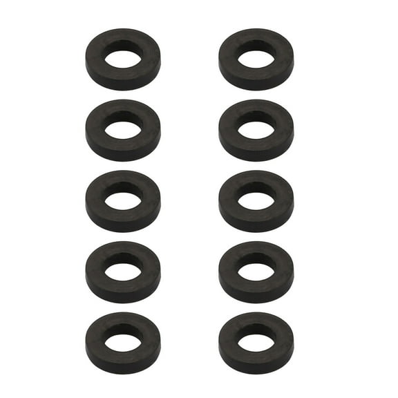 10pcs Black Rubber Round Flat Washer Assortment Size 4x7.3x1.5mm Flat Washer