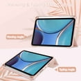 thumbnail image 3 of Dteck Case for iPad Mini 6 2021 8.3 inch With Pencil Holder Hard PC Shockproof Tri-fold Hybrid Slim Clear Transparent Back Shell for iPad Mini 6th Gen 8.3 Inch - Rosegold, 3 of 7