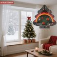 thumbnail image 3 of Stylish Metal Hanging Christmas Tree Wind Spinner - Black Outline with Red & Orange Decor Perfect for Festive Yard & Garden Decor, 3 of 7
