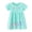 AB298 Mint Green, variant on Tisuna Dress For Toddler Girls Cartoon Print Short Sleeve Crew Neck Dresses Comfortable Soft Little Girls Casual Summer Street Playwear Dress Size 6 Years Orange