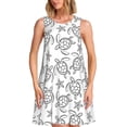 thumbnail image 1 of Fotbe Sea Turtle Vestido de Verano sin Mangas para Mujer – Vestido Midi Línea A, Estilo Camiseta Floral, Vestido Playero Casual y Fluido, 1 of 7