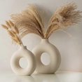 thumbnail image 4 of 26-27 White Donut Vase Ceramic Vase For Pampas Grass Home Decor Accessories Living Room Dried Flower Vase boho Vase Decorative Aesthetic Room Decor Or, 4 of 5