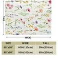 thumbnail image 5 of Wildflowers Throw Blanket Botanical Floral Printed Blanket Super Soft Flannel Throw Blanket Lightweight Fluffy Plush Fuzzy Bed Blanket for Bedding Sofa and Travel 50"X60", 5 of 6