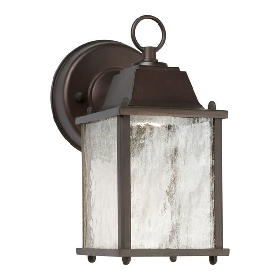 Preston Antique Bronze Dark-Sky Compliant Integrated LED Outdoor Wall Light with Clear Seeded Glass Panels - Antique Bronze