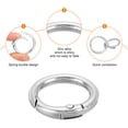 thumbnail image 3 of 10Pack Spring O Rings, 5/8"(16mm) ID Zinc Alloy Trigger Round Snap Buckle, DIY Accessories Spring Buckle (Silver), 3 of 7