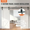 thumbnail image 2 of VEVOR 8 ft, Sliding Barn Door, 96.1'' x 1.5'' x 0.2'' Carbon Steel Material Barn Door Hardware Kit, 2 of 9