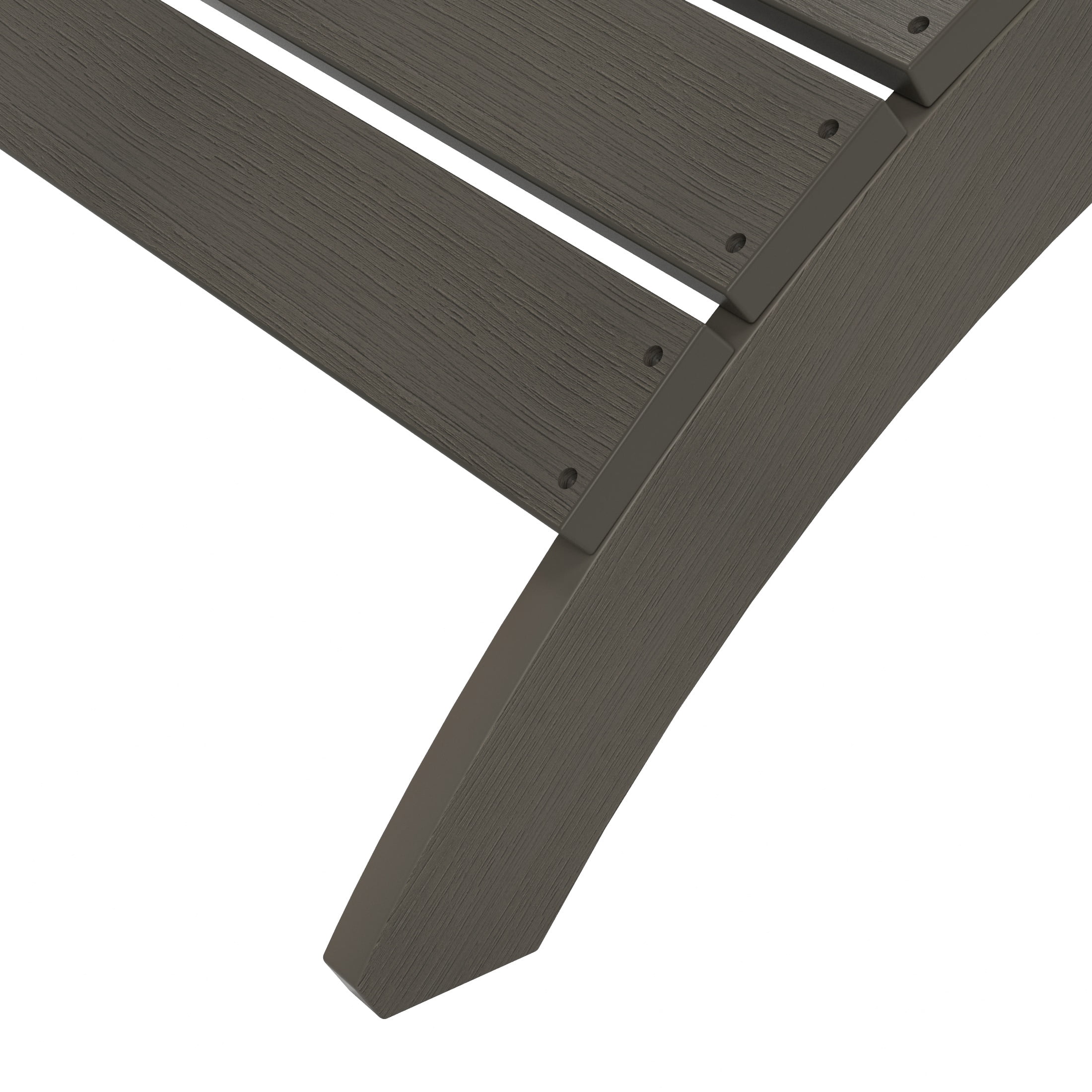 Outdoor Adirondack Chair Folding Ottoman, Charcoal Gray
