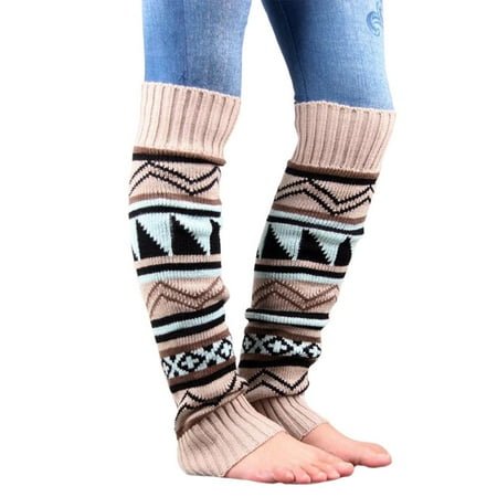 

IMSHIE Women s Footless Knee Stockings Winter Thick Knit Leg Warmers Warm Boho High Thigh Boots Socks For Girls Woman Winter Warmth effective