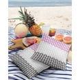 thumbnail image 3 of Pack of 2 Outdoor Pillow Covers, Modern Geometric Zig Zag Pink Gray Pattern Waterproof Square Throw Pillowcase Cushion Decorative Pillow Covers for Couch Patio Tent, 24x24 in, 3 of 6