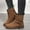 Brown, variant on Viluyesy Womens Mid Calf Boots, Soft Sole Low Heels Lace Up Zipper Fall Winter Comfort Boots Black US7