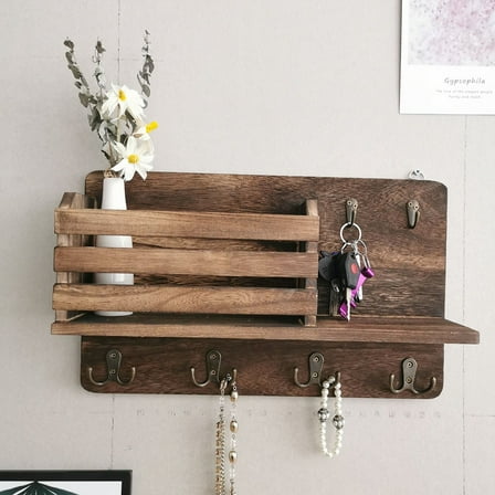 IDEANATEGRATE Storage Rack Rectangular Shape Wall Decor 1Set 16.1x9.8in