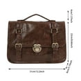 thumbnail image 3 of Fgnfyis School Backpack Student Autumn Winter Buckle Mailman College Style Commuting Briefcase Crossbody Kids Backpack Black, 3 of 4