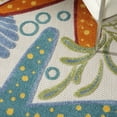 thumbnail image 3 of Nourison Aloha Indoor/Outdoor Coastal Tropical Multicolor 5'3" x round Area Rug, (5' Round), 3 of 9